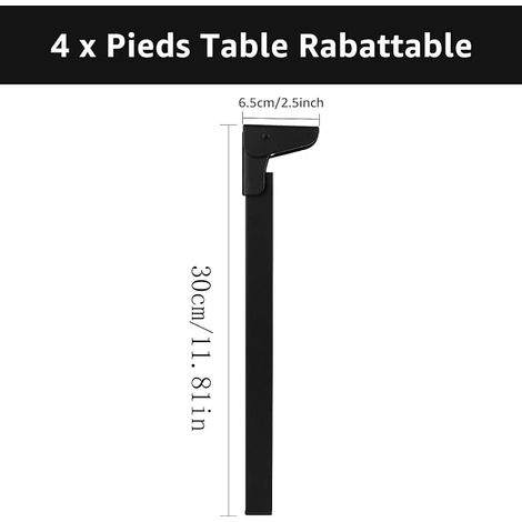 Folding Table Leg 30 cm, 90 Degree Folding Table Legs (1/4)