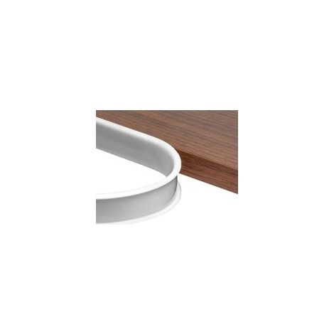 4 m x 18 mm Bordure autocollante pour meubles en forme de U, protections pour bords, super doux épreuve et sécurité pour enfant, pour bricolage, armoires, meubles, bords de travail Blanc (1/5)