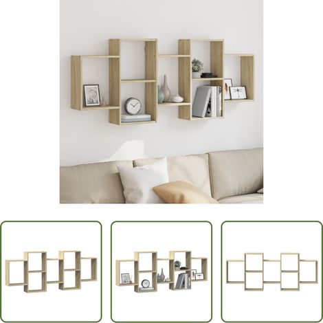 Holzregal - Wandregal Sonoma-Eiche 159x18x65 cm Holzwerkstoff (1/5)