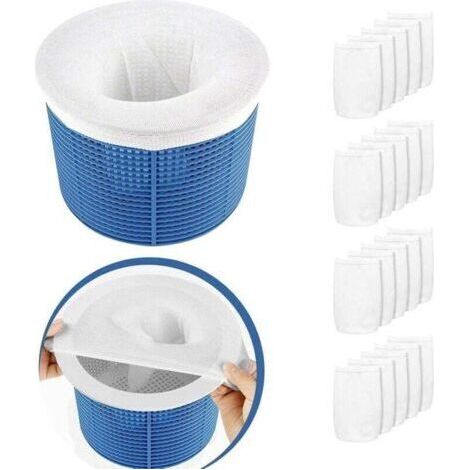Lot de 20 chaussettes de piscine réutilisables ultra-extensibles Socks pour panier, pompe, piscine et spa (1/4)
