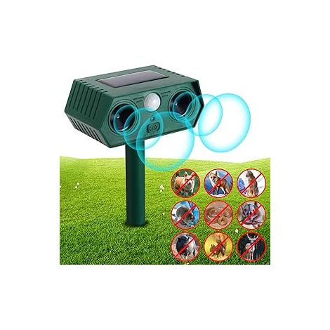 BRAVIX Répulsif anti-martres ultrasonique répulsif chat jardin étanche IP65 avec énergie solaire contre les chats, chiens, martres, hérons, ratons laveurs, pigeons (1/5)