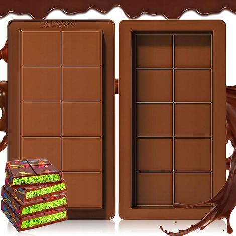 2 MOLDES DE SILICONA PARA CHOCOLATE DUBAI VIRAL DUBAI BOARD (1/5)