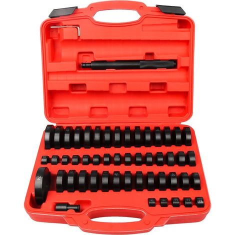 Kit 52 Pièces Extracteur Roulement de Roue, Outils Démontage Montage Bagues Silentbloc et Joint d'Étanchéité (1/3)