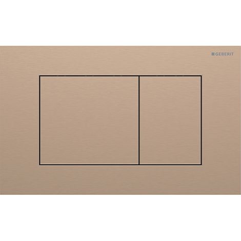 Placca Geberit Sigma40 Square Inox Oro Rosso Spazzolato Doppio Tasto  115.629.QB.1 Inox oro rosso spazzolato