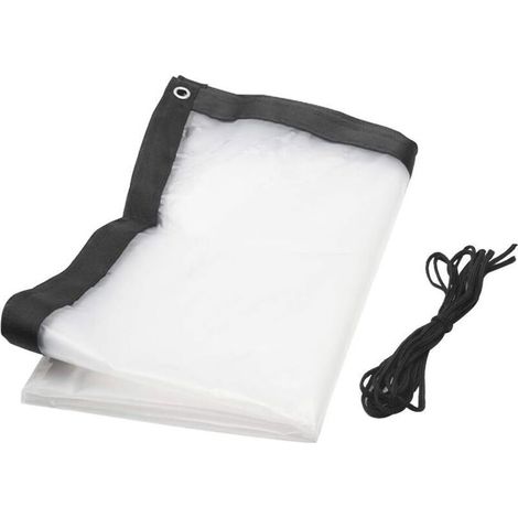 Bâche Transparente imperméable Tissu de Film de Feuille de bâche de Jardin PE avec/Oeillets et lanière Heavy Duty/Anti Gel/Anti-UV/Windproof Plant Isolation Canopy Cover for Greenhouse (1/4)