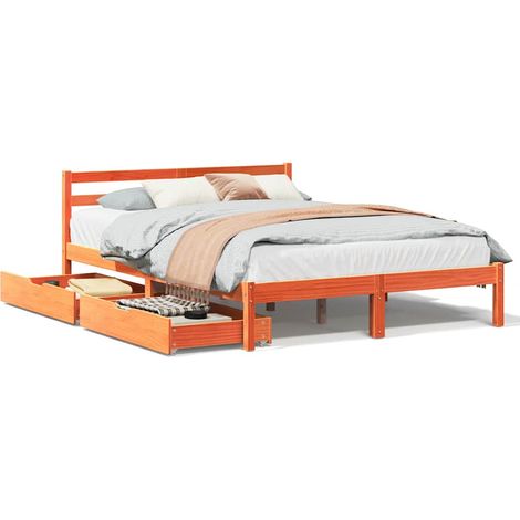 Maison Exclusive - Letto senza Materasso Marrone Cera 120x190 cm in Legno di Pino