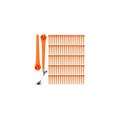 Lot de 200 Lames de Rechange en Plastique pour Coupe-Bordures Gardena 9823 9825 9820 9821 Lames débroussailleuse 70mm