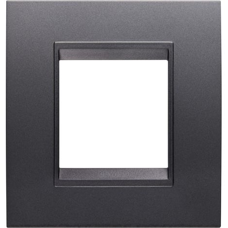 PLAQUE LUX 2P ARDOISE ABSOLUE GEWISS GW16222YA