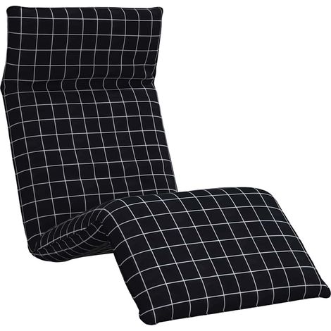 Maison Exclusive - Sonnenliege Klappbar Schwarz Karomuster 175x54