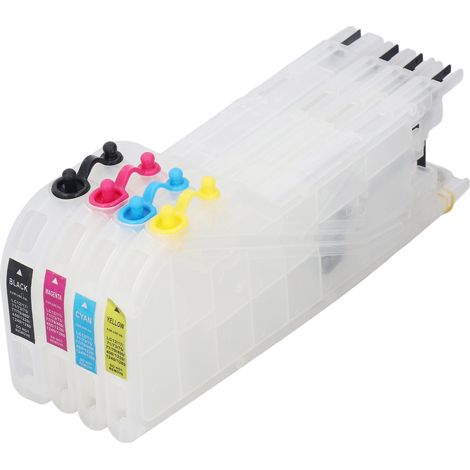 Cartouche d'encre 4 couleurs (Rouge, Bleu, Jaune, Noir) compatible avec Imprimantes LC12, LC73, LC79 - Kit de rechange (1/5)