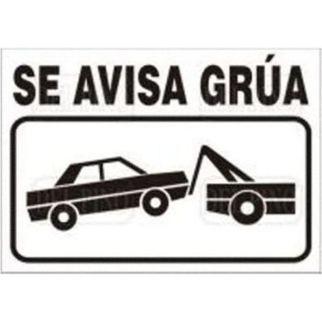 DUVER señal de aviso para grúa. aluminio. 297x210mm ,  (1/2)