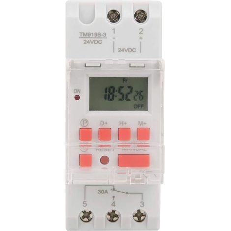 DC 24V 30A Hebdomadaire 12/24hrs Minuterie Interrupteur LCD On Off Contrôle Programmable Relais De Temps, Minuteur (1/4)