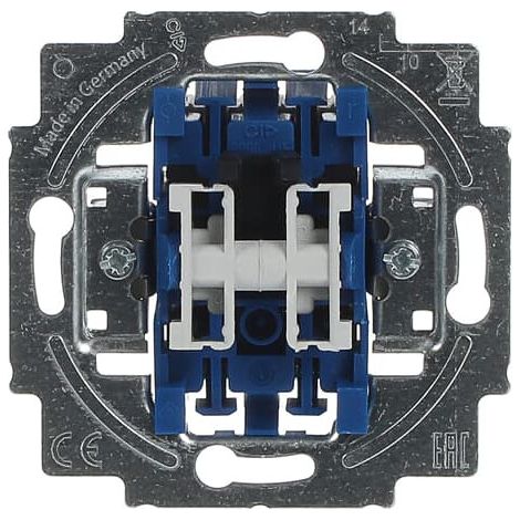 Busch-Jaeger Inserto de interruptor de control basculante Conexión en serie para 2 balancín(es) LED - no reemplazable/naranja 16 A (2400/5 USK), 2CKA001012A2237