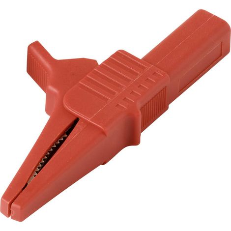 VOLTCRAFT MSK-125 Morsetto a coccodrillo Corto CAT II 300 V 10 A. Rosso (1/5)