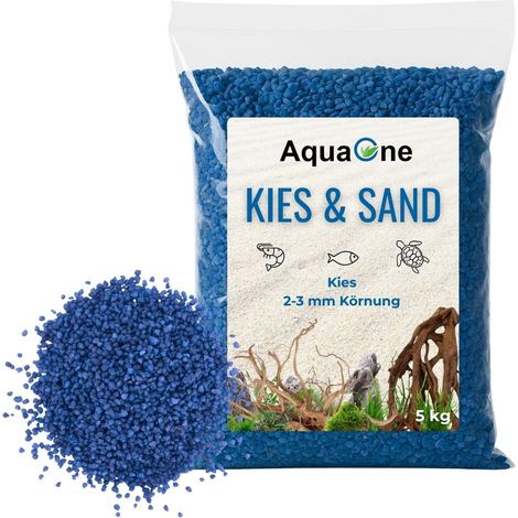 5 kg Blauer Quarzkies (2-3 mm) – Premium Bodengrund für Aquarien