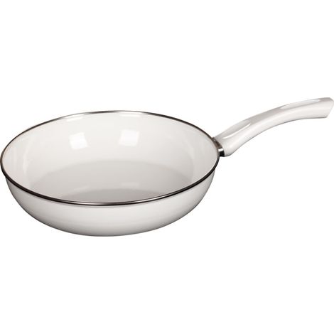 Riess Ceramic Glas Pfanne ⌀28cm Weiss Emaille