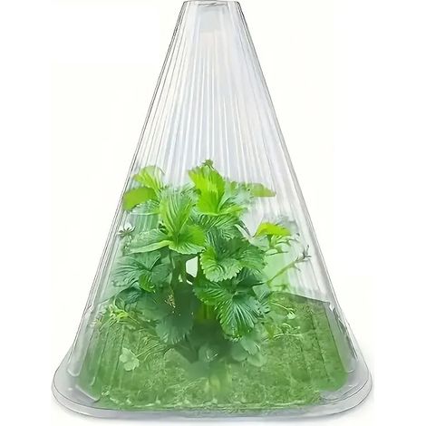 (11A64-Transparent, 10 pièces) Housse de protection pour plantes, accessoires de jardinage, protection hivernale pour pots, serres étanches (1/4)