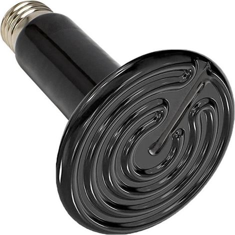 Lampe Chauffante Reptile 220V - Lampe Infrarouge Étanche en Céramique E27 pour Amphibiens et Reptiles, 75W (1/4)
