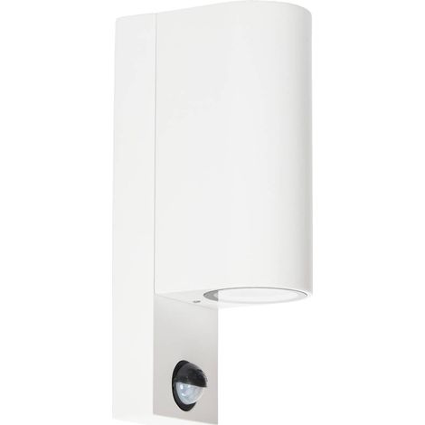 PRIOS Lámpara de pared exterior 'Tetje' en Blanco Aluminio