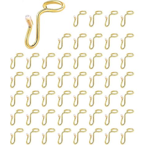50 Verbindungshaken für Kleiderbügel, Metallverlängerungen für Samtkleiderbügel, platzsparend in Schränken (gold) (1/5)