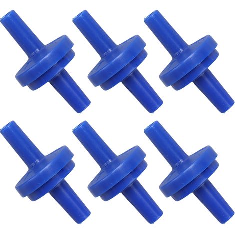 10Pcs Clapet Anti-Retour 1 Voie PP Plastique, Bouchon d'Eau pour Tuyau 4mm, Membrane Barb d'Admission d'Air, Bleu (1/5)