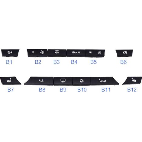 Capuchons de touches de remplacement pour interrupteur de chauffage AC, 12 boutons, pour BMW 5 6 7 F10 F01 F12 61319313923 (1/5)
