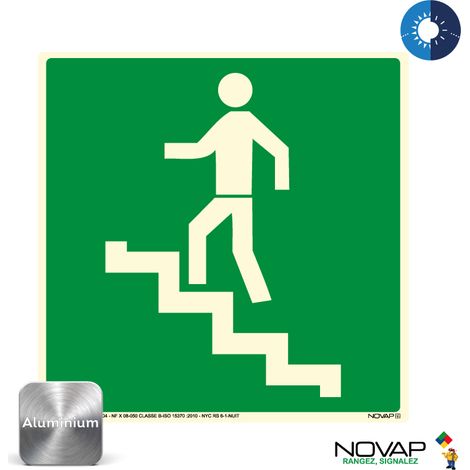 Panneau photoluminescent Escalier de montée - Alu 200x200mm - 4013046