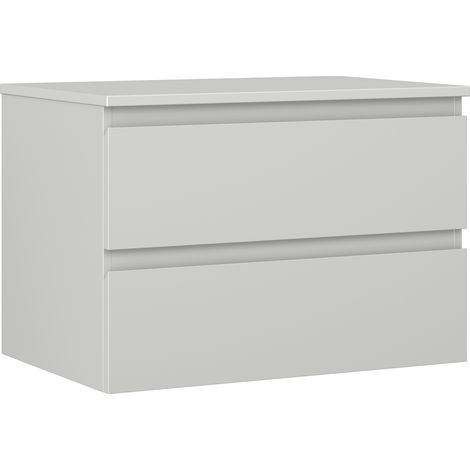 Mexen Orio Badezimmerschrank 70 cm mit Waschtischplatte, 2 Schubladen, graumatt - 91A10-07047-2-BFFC62 (1/5)