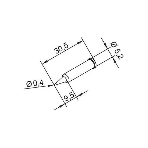 Ersa 102 PD LF 04 Punta de soldador fina y duradera