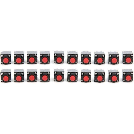20 mini-interrupteurs tactiles étanches à bouton-poussoir (6x6x7,3 mm chacun) (1/3)