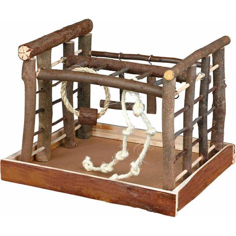 Patio de juegos para pájaros Natural Living 35x29x25 cm madera TRIXIE (1/2)