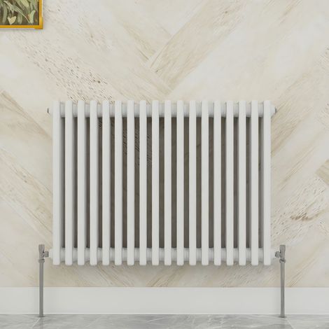 SKY Bathroom 600x830mm 3 Column Radiator Horizontal White Traditional Column Radiator