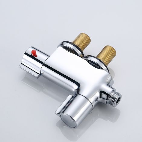 Zubehör für thermostatische Duschköpfe – Badezimmer-Wandmontageplatte – rundes verchromtes thermostatisches Duschpaneel