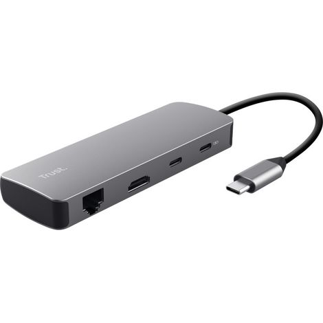 Trust 25672 hub di interfaccia USB tipo-C Grigio (1/4)