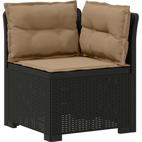Divano da Giardino a 1 Posto con Cuscini Aspetto Rattan PP vidaXL