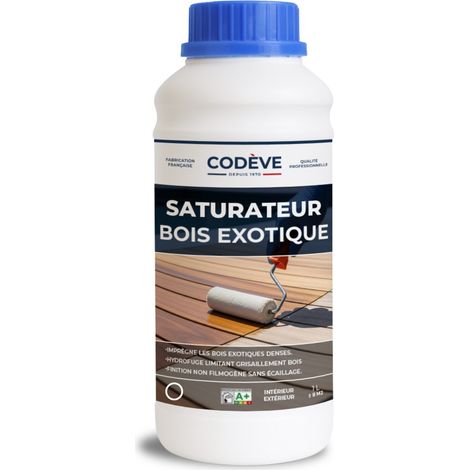 Saturateur Bois Exotique - 1 L - Codeve Bois - Pour La Protection D'un Bois Exotique En Ipé, Teck, Sipo Ou Iroko.