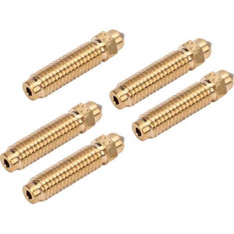 Lot de 5 buses bimétalliques de rechange pour imprimante 3D Elegoo Centauri Carbon (0,6 mm, laiton et acier inoxydable). (1/5)