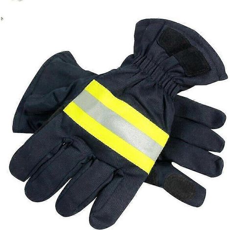 Gants de protection pour pompiers, ignifugés, avec bande réfléchissante (1/5)