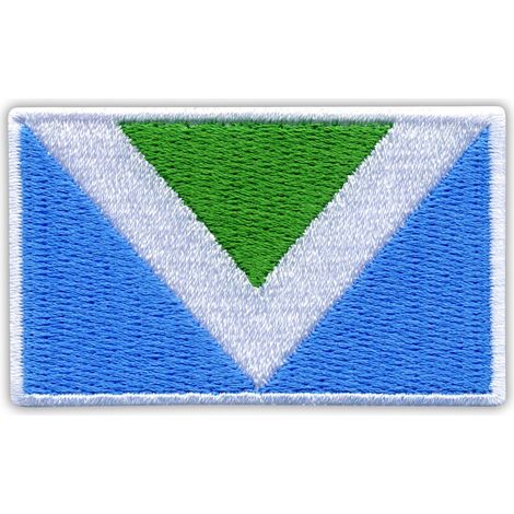 Patchion Vegan-Flagge – Selbstklebende Rückseite – Gestickter Aufnäher/Abzeichen/Emblem