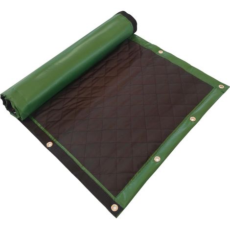 Acoustic Tarpaulins-Sound Barrier Soundproofing Curtain,Outdoor Sound Insulation,Soundproof Fence Site Sports Field Factory Road Soundproof 200x100cm (Green) (1/5)