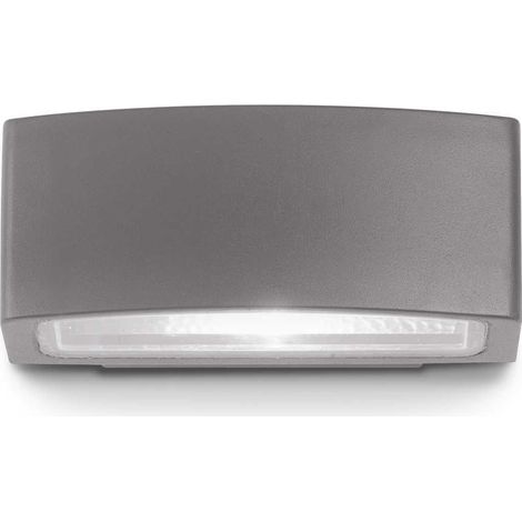 Ideal Lux Andromeda - 1 Light Outdoor Small Up Down Wandleuchte Chrom poliert, Anthrazit IP55, E27 (1/3)