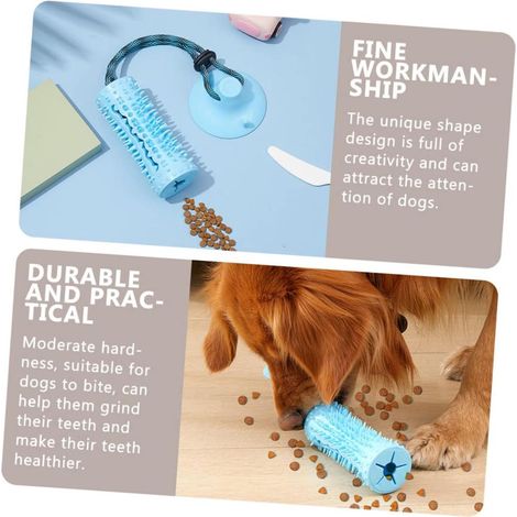 Jouet à mâcher durable pour chien en TPR bleu, jouet de dentition pour chiot, accessoire de nettoyage des dents, jouet interactif résistant pour mastication et stimulation quotidienne des animaux (1/5)