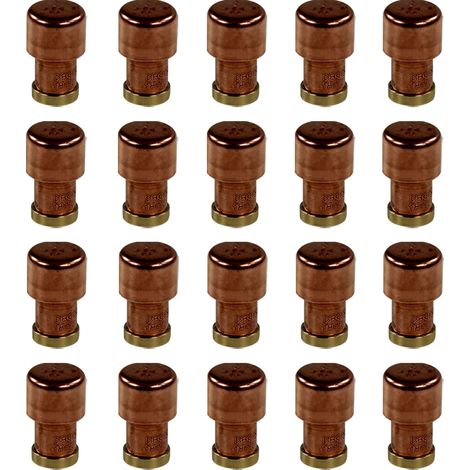 Lot de 20 Mini boutons de meuble cuivre "Industriel" Ø18 - Arcanaute (1/5)