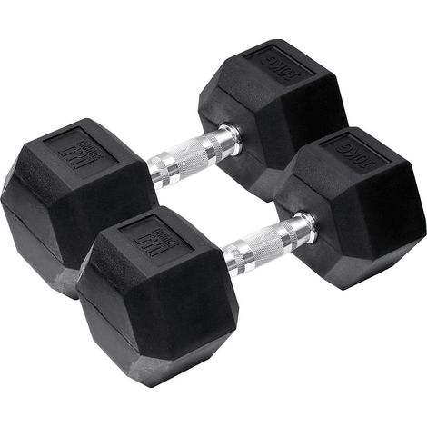 Orange gym - manubri esagonali - 10 kg - set di 2 (1/2)