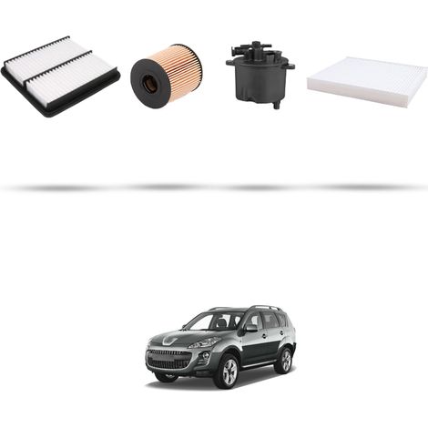 Kit tagliando 4 filtri compatibile con Peugeot 4007 2.2 HDI 115kw dal 2007 (1/5)