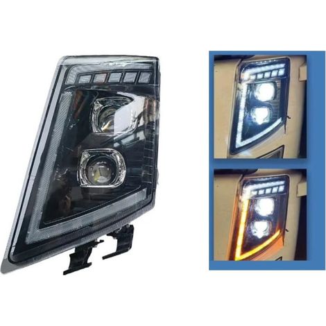 Ляв LED Лед диоден преден фар с DRL дневна светлина къси-дълги мигач за камион Volvo FH13 FH16 FM460 FH500 24V