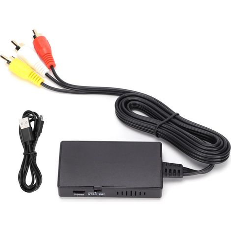 1 convertisseur HDMI vers RCA, compatible NTSC/PAL, résolution jusqu'à 1080P, sortie vidéo composante, pour anciens téléviseurs (1/5)
