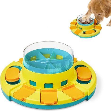 Zweistufiges Puzzle-Hundespielzeug, Futterautomat mit langsamer Fütterung, interaktives Gehirntrainingsspielzeug für Hunde, Unterhaltungs- und Aktivitätsspielzeug für Hunde (1/5)