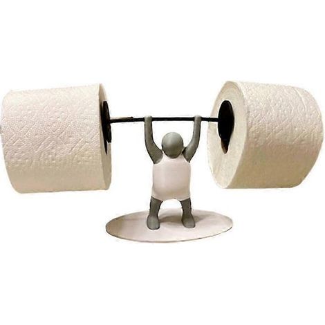 Porte-papier toilette homme haltérophile, décoration de salle de bain originale, imprimé en 3D (voir photo). SZRH AB (1/5)
