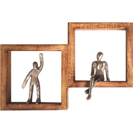 Signes Grimalt Adorno Pared Jardín Adorno Pared  Adorno Pared Figuras Cuadros Marrón 8x37x25cm 34375